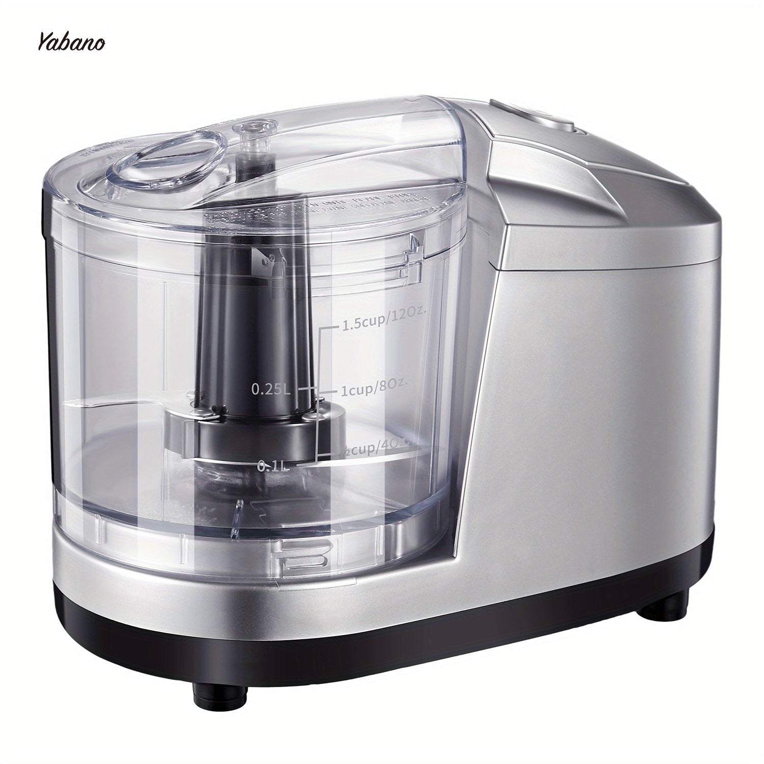 Yabano 1.5-Cup Mini Electric Food Chopper & Processor | One-Touch Operation, Stainless Steel Blades, Easy Clean, Compact Design | Perfect for Chopping Vegetables, Fruits, Nuts & Meats | Ideal for Daily Kitchen Use, Daily Cooking Aid | Compact Chopper |