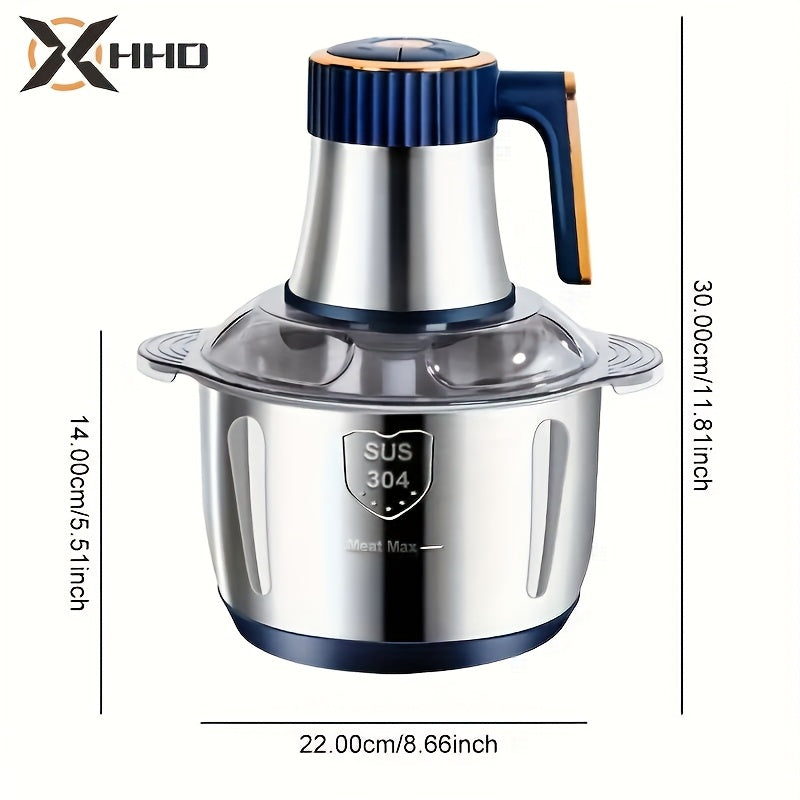 Kitchen Artifact! 1.32gal Large-capacity Multifunctional Meat Grinder Minces Meat/chopped Vegetables/dough/supplementary Food/stir Ginger And Garlic, 500W Powerful Motor, 5th Gear Adjustment, Easy Disassembly And Washing+low Noise And Anti-skid.
