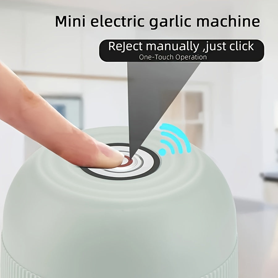 Mini Electric Garlic Chopper, 8.45oz Rechargeable Meat Grinder, 3600RPM Mini Chopper with Safety Switch, USB Charging, Round Shape, for Ginger, Vegetables, and Meat Grinding