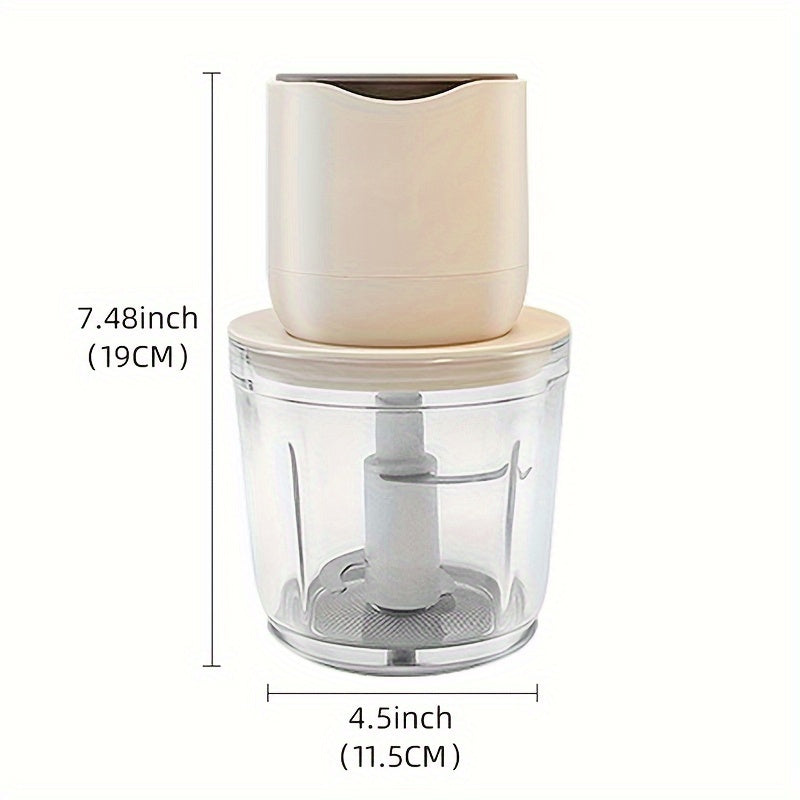 Versatile Wireless Meat Grinder with USB Charging - 20.29oz Capacity, Multi-Function Electric Food Processor, Juicer & Ice Crusher, Meat Grinder, Ice Crusher