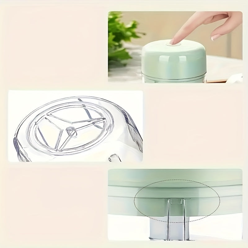 [Automatic Cooking Machine] 1pc, 8.45 Ounce Capacity, Automatic USB Charging Cooking Machine | Kitchen Garlic Puree Machine, Small Multi Scenario Tool, Multiple Colors, Kitchen Supplies