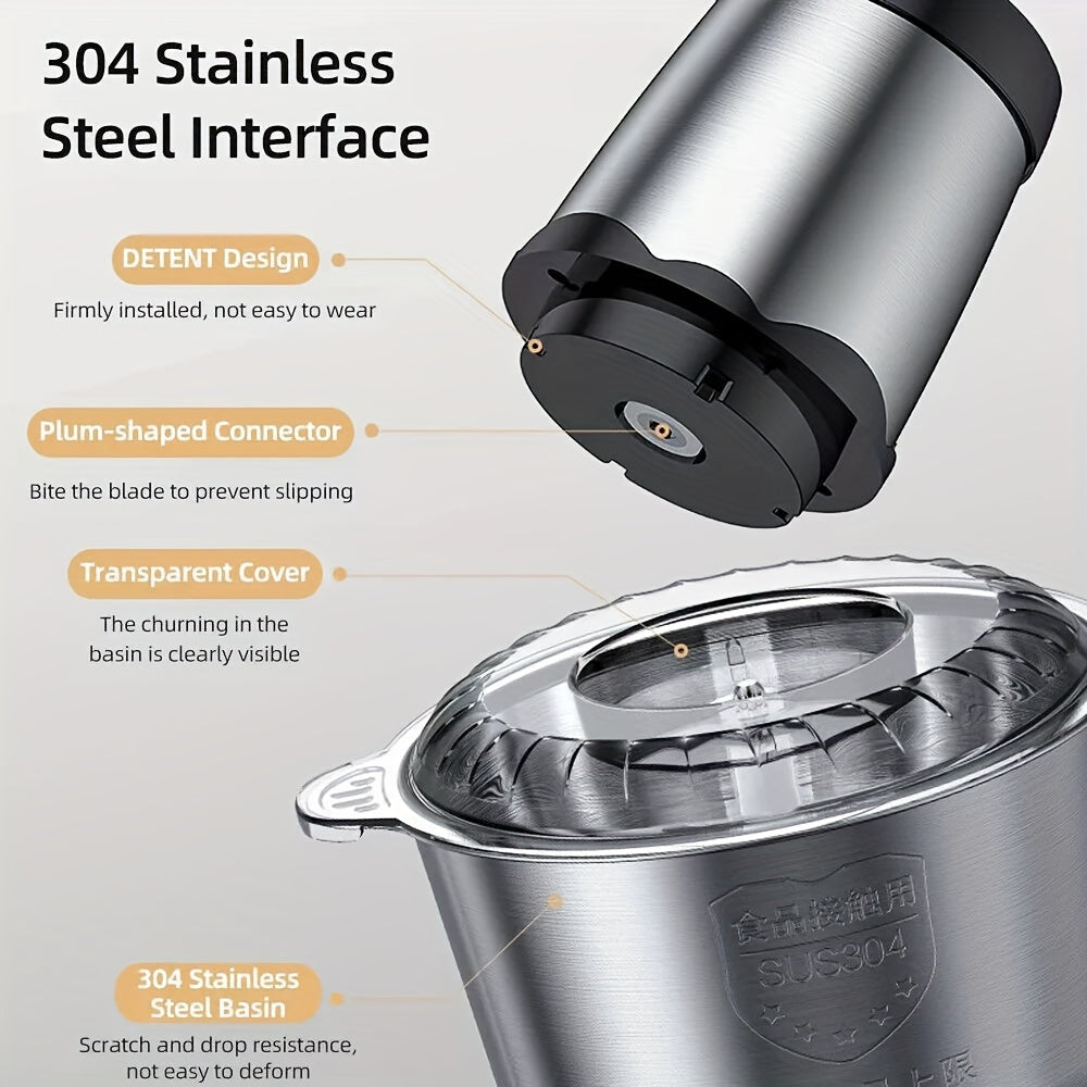 300W Food Processors For Home And Kitchen Use, Meat Grinder 4 Bi-Level Blades, 67.63oz Electric Food Chopper Meat Grinder For Meat/Vegetable/Fruits/Nuts And Any Baby Food, 2 Speed Modes