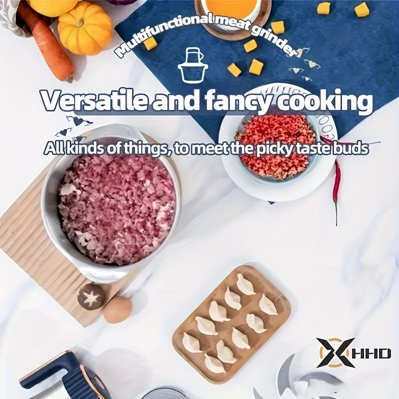 Kitchen Artifact! 1.32gal Large-capacity Multifunctional Meat Grinder Minces Meat/chopped Vegetables/dough/supplementary Food/stir Ginger And Garlic, 500W Powerful Motor, 5th Gear Adjustment, Easy Disassembly And Washing+low Noise And Anti-skid.