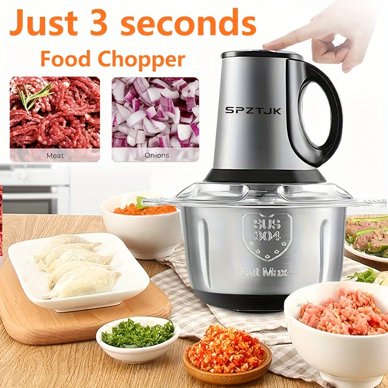 [Food Processor Electric] 2 Bowls + 2 Blades, 101, 45oz/ 3L Food Processor Electric, Stainless Steel & PC Bowls, 3 Speed Meat Grinder, Food Chopper High-Speed Dough Mixer for Vegetables, Meat, Garlic, Fruits, And Nuts, Juicer, Vegetable Chopper