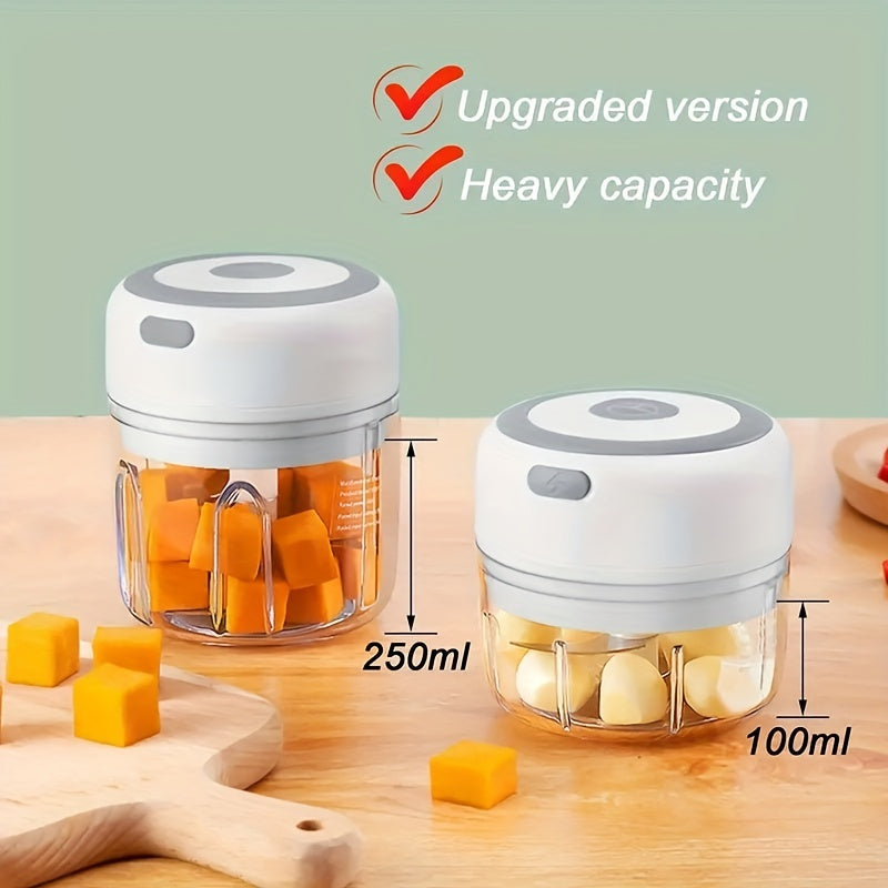 8.45oz Cordless Electric Blender & Food Processor - 30W High-Powered USB-Powered with Lithium Battery, Cordless Operation, Digital Display & Safety Lock, Ergonomic Handle, Dishwasher-Safe Cup - Ideal for Kitchen, Camping, Travel, Baby Food Making -