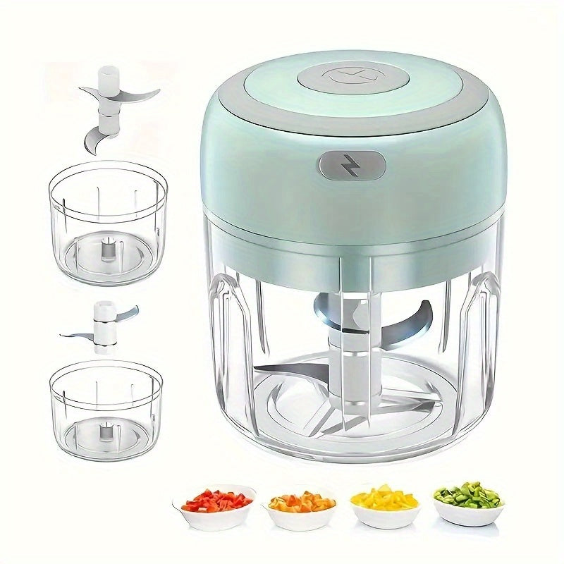 Electric Garlic Crusher, Portable Mini Food Chopper, Vegetable Chopper, Small Food Processor, Suitable for Garlic, Puree, Onion, Herbs, Vegetables, Ginger, Juice Blender, As Well As Kitchen Tomato Dicer Chopper And Ginger Mincer., Garlic Peeler Electric,