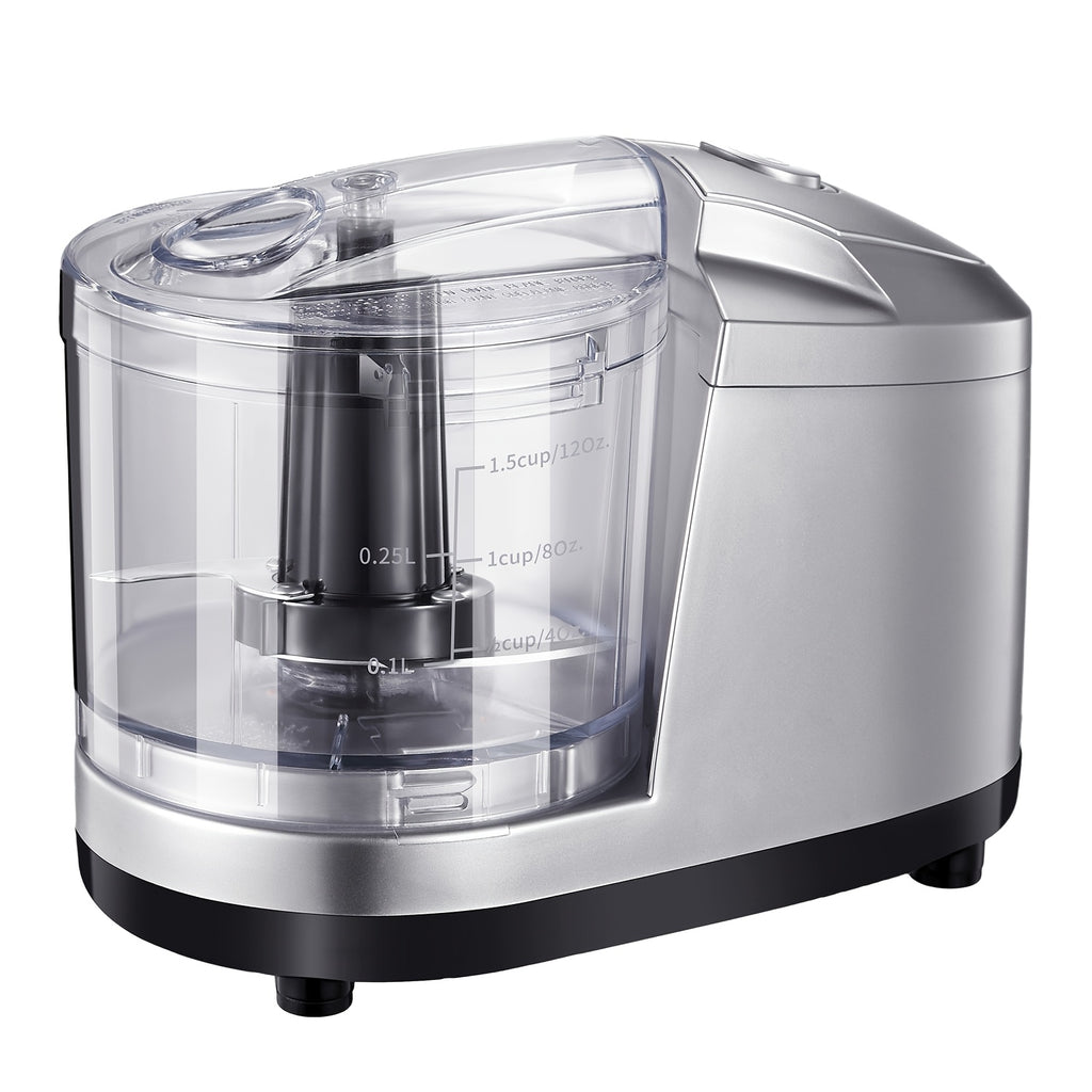 Yabano 1.5-Cup Mini Electric Food Chopper & Processor | One-Touch Operation, Stainless Steel Blades, Easy Clean, Compact Design | Perfect for Chopping Vegetables, Fruits, Nuts & Meats | Ideal for Daily Kitchen Use, Daily Cooking Aid | Compact Chopper |