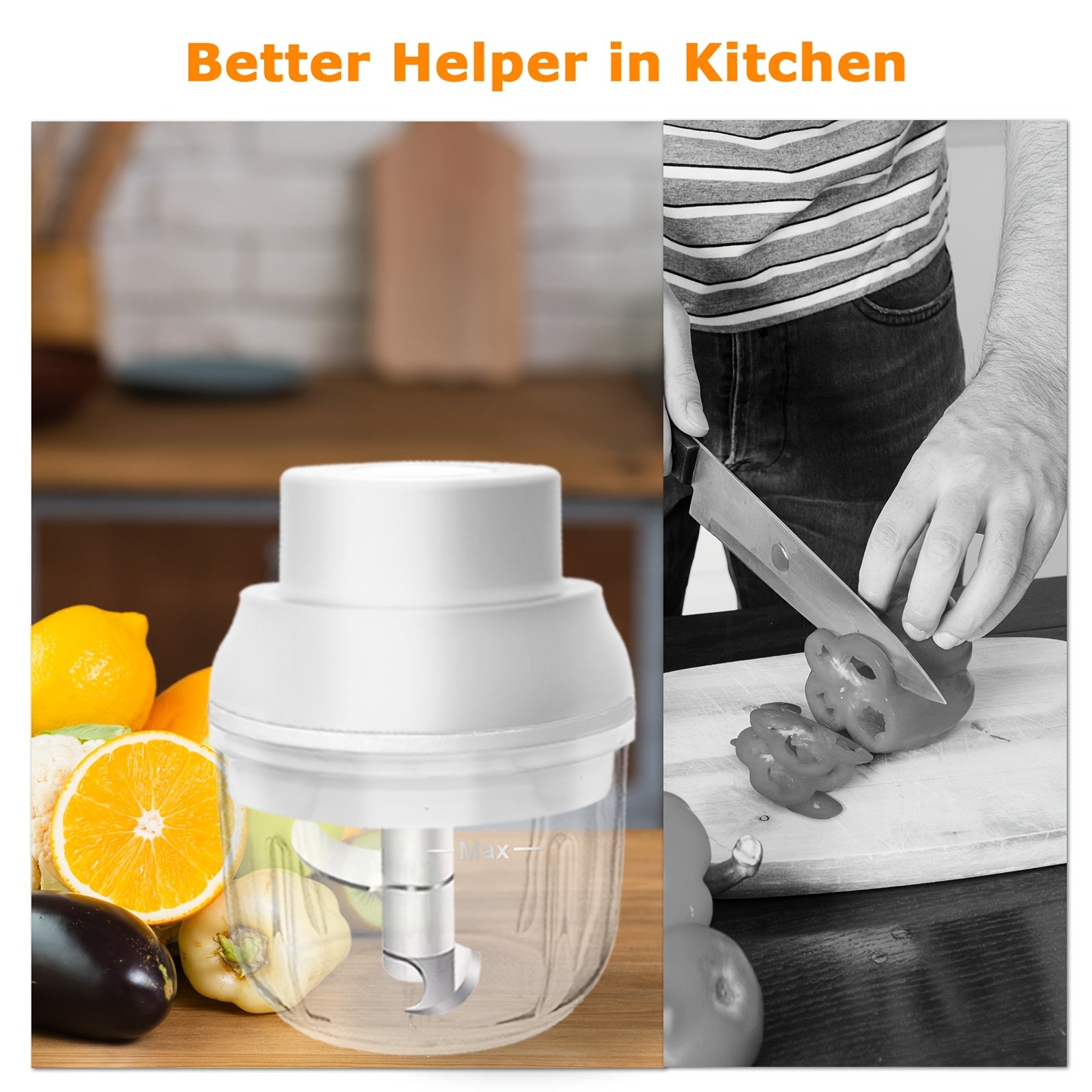 Electric Vegetable Chopper Mini Food Processor 1 Cup, Meat Grinder, Small Food Chopper With 3 Stainless Blades, 45 Watts, For Garlic, Onion, Pepper Dicing, Mincing, And Puree, Portable And Compact Size, Suitable For Outdoor, Camping, And RV Travel