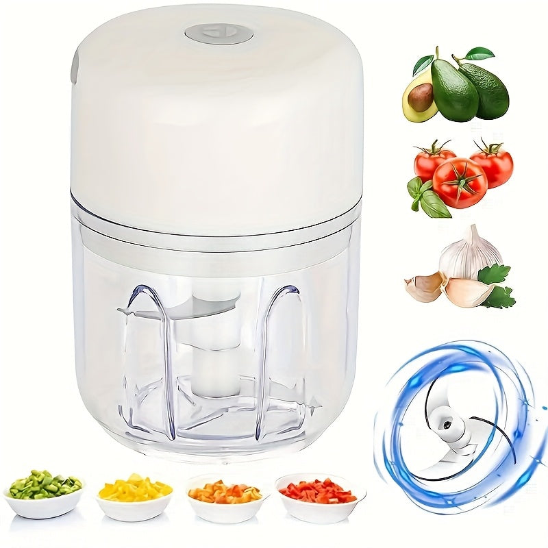 [Automatic Cooking Machine] 1pc, 8.45 Ounce Capacity, Automatic USB Charging Cooking Machine | Kitchen Garlic Puree Machine, Small Multi Scenario Tool, Multiple Colors, Kitchen Supplies