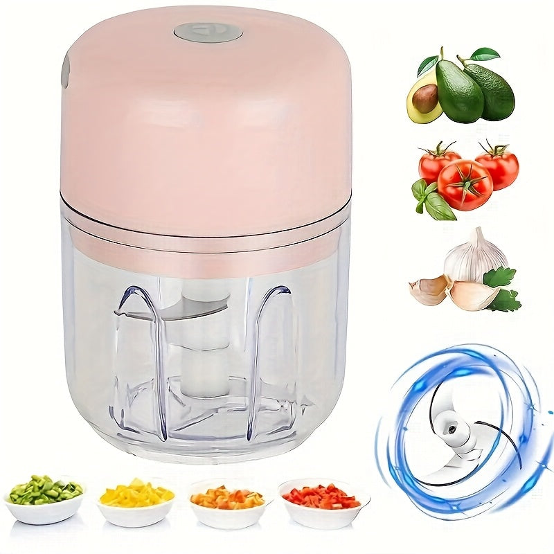 [Automatic Cooking Machine] 1pc, 8.45 Ounce Capacity, Automatic USB Charging Cooking Machine | Kitchen Garlic Puree Machine, Small Multi Scenario Tool, Multiple Colors, Kitchen Supplies