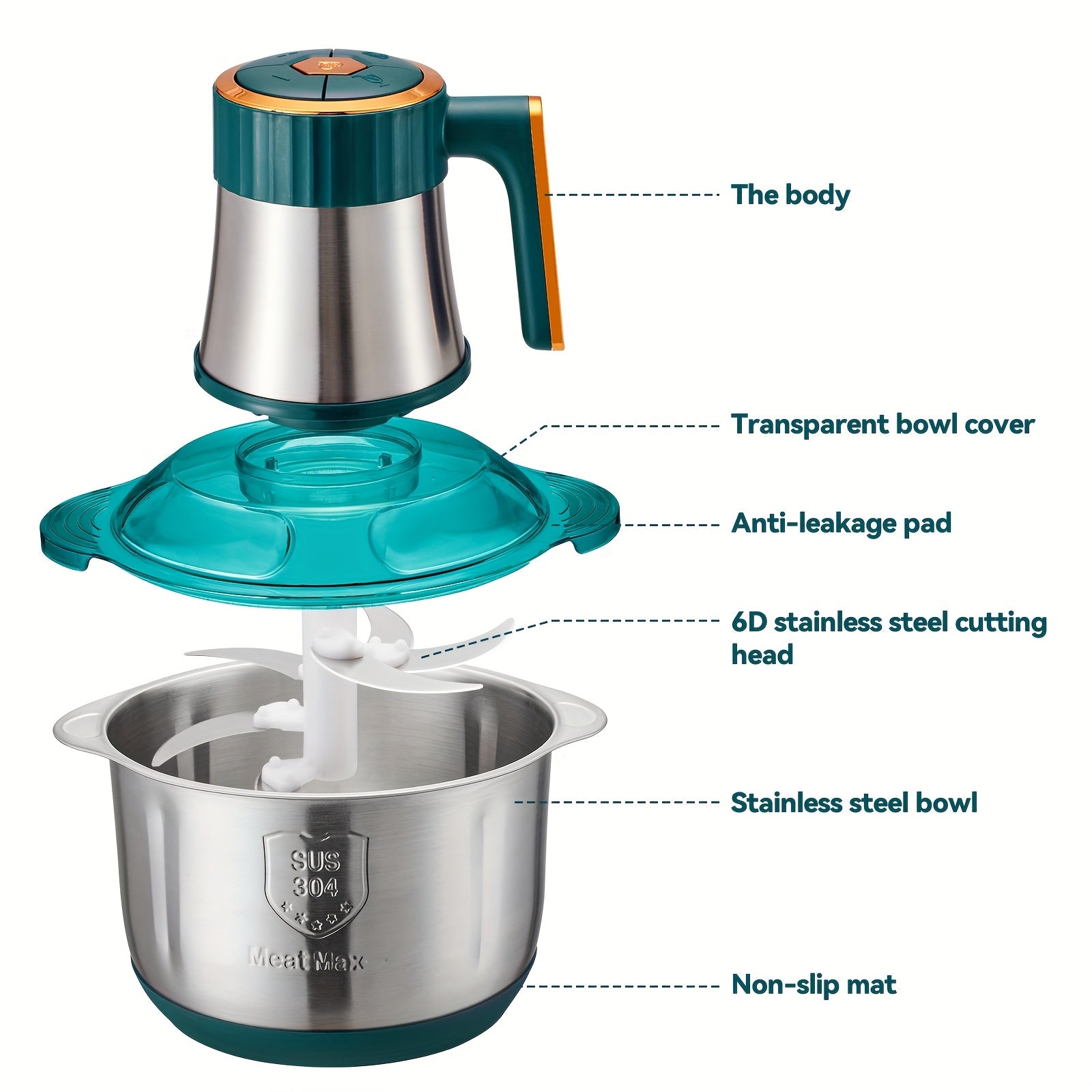[Multifunctional Meat Grinder] Multifunctional Electric Meat Grinder | Mixing Garlic Mash and Dough Dough, Food Processor