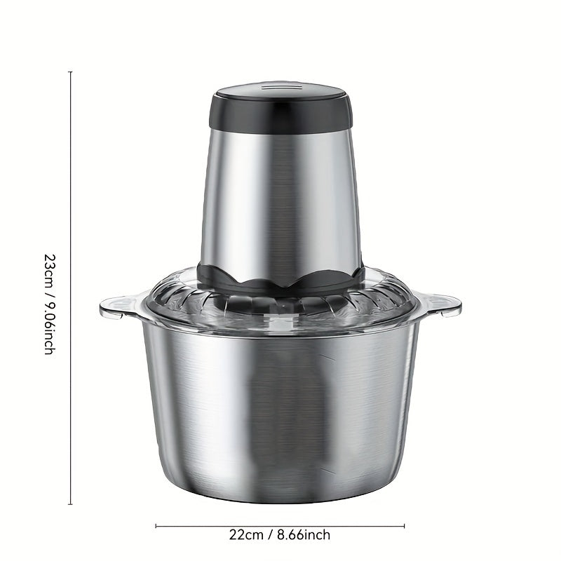 [Powerful Food Processor] 300W 2 Speed Food Processors for Home and Kitchen Use | Meat Grinder with 4 Bi-Level Blades, Electric Food Chopper for Meat/Vegetable/Fruits/Nuts