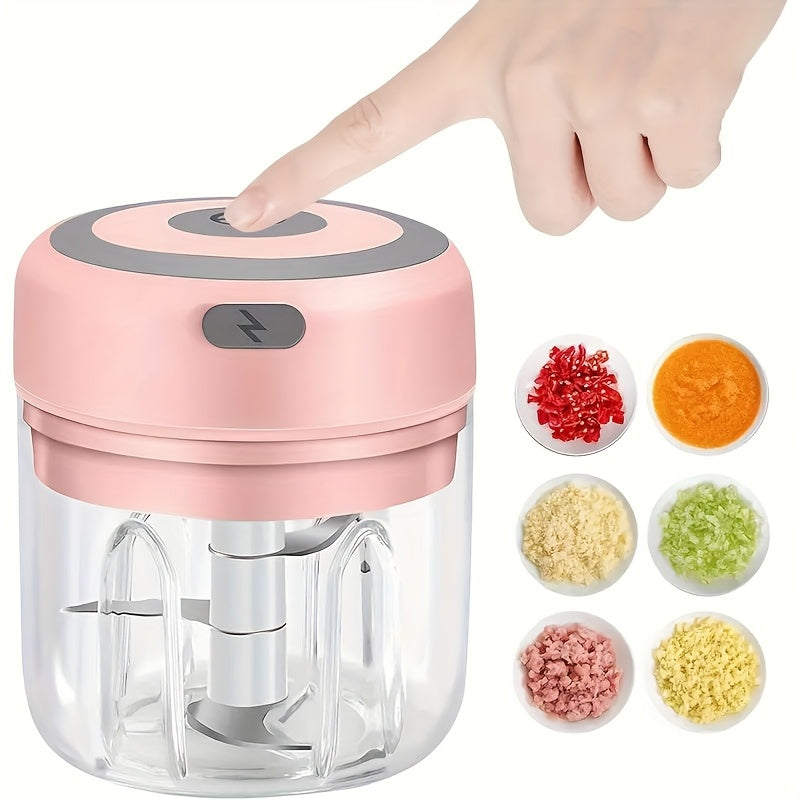 Electric Garlic Crusher, Portable Mini Food Chopper, Vegetable Chopper, Small Food Processor, Suitable for Garlic, Puree, Onion, Herbs, Vegetables, Ginger, Juice Blender, As Well As Kitchen Tomato Dicer Chopper And Ginger Mincer., Garlic Peeler Electric,