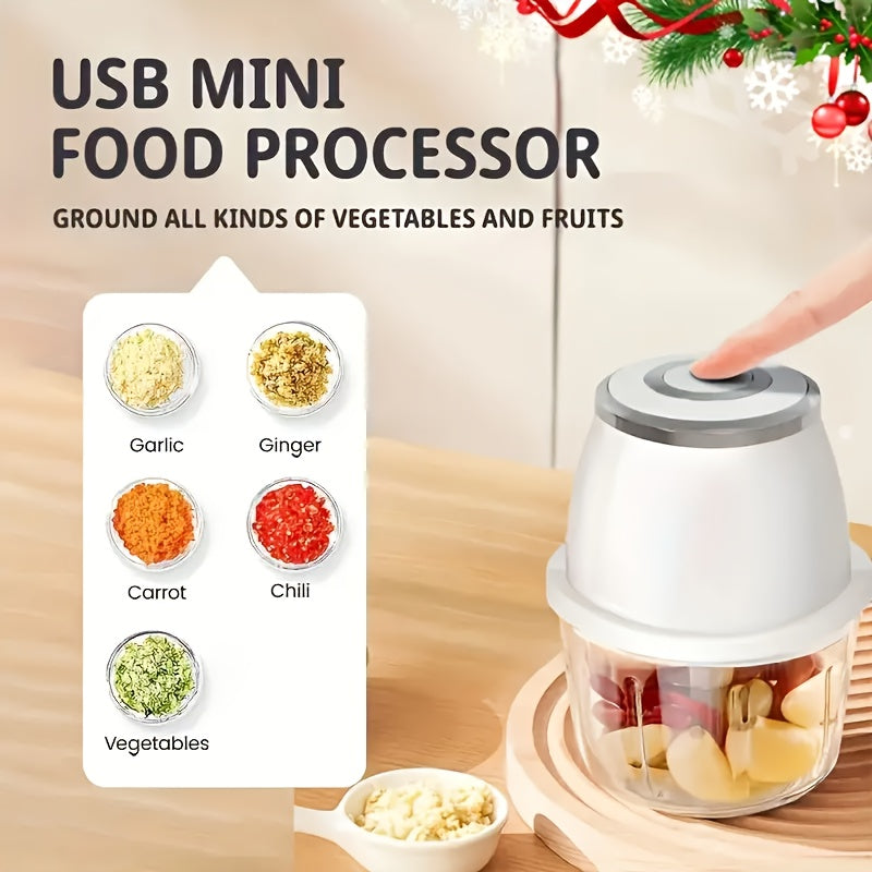 New Electric Garlic Mashing Machine, Multi Functional Peel Garlic Machine, Small Automatic Meat Grinder for Home Use, Garlic Pulling And Mashing Machine, Essential for Kitchen, Multi Functional Electric Food Machine, Father's Day, Father's Gift