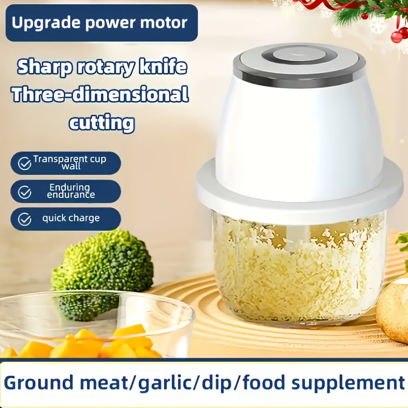 New Electric Garlic Mashing Machine, Multi Functional Peel Garlic Machine, Small Automatic Meat Grinder for Home Use, Garlic Pulling And Mashing Machine, Essential for Kitchen, Multi Functional Electric Food Machine, Father's Day, Father's Gift
