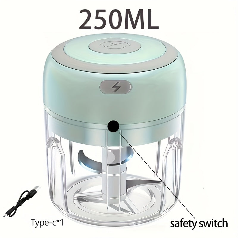 8.45oz Cordless Electric Blender & Food Processor - 30W High-Powered USB-Powered with Lithium Battery, Cordless Operation, Digital Display & Safety Lock, Ergonomic Handle, Dishwasher-Safe Cup - Ideal for Kitchen, Camping, Travel, Baby Food Making -