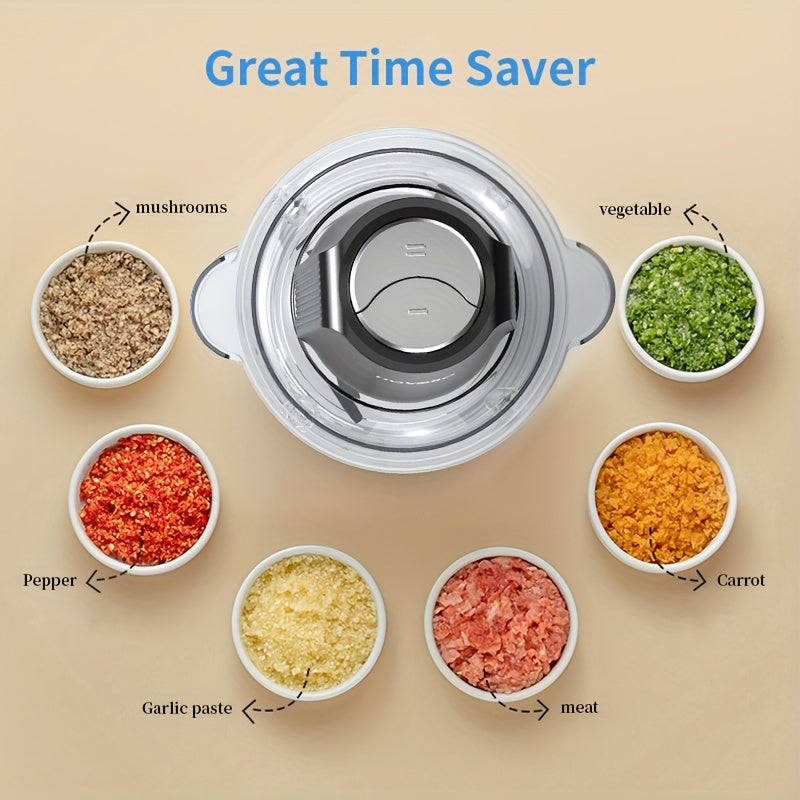 Meat Chopper, Chopper Electric With Meat Grinder & Vegetable Chopper, Kitchen In The Box 350W Electric Garlic Mincer, Mini Food Processor For Baby Food, Meat, Onion, Vegetables 2 Speed, 4 Sharp Blades