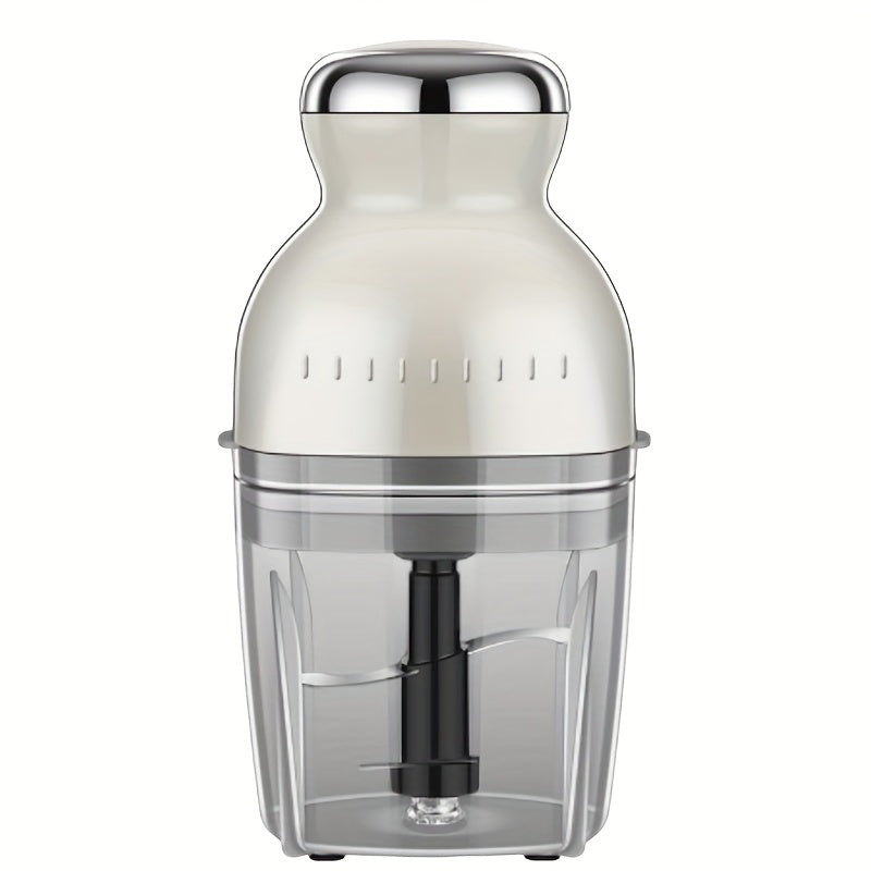 [Multifunctional Meat Grinder] Portable Stainless Steel Electric Meat Grinder | 1pc US Gauge 110v Multifunctional Mini Cooking Machine, Vegetable Cutter, Suitable For 4-5 People, 1-3 Liters Capacity, Plastic Body Material