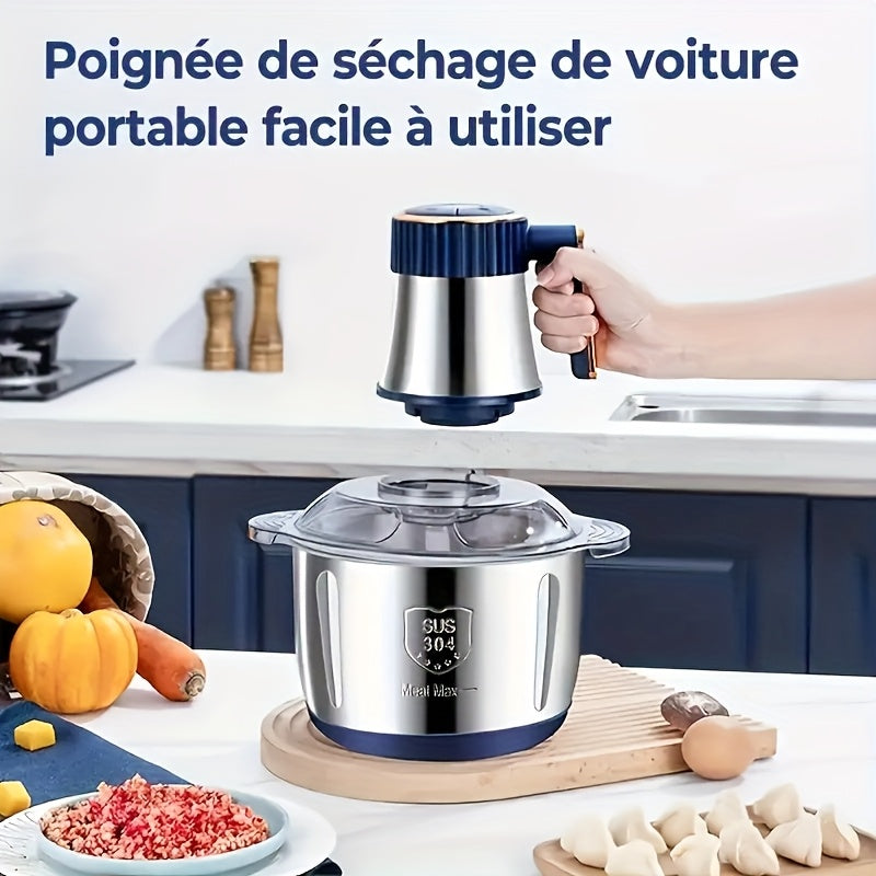 Kitchen Artifact! 1.32gal Large-capacity Multifunctional Meat Grinder Minces Meat/chopped Vegetables/dough/supplementary Food/stir Ginger And Garlic, 500W Powerful Motor, 5th Gear Adjustment, Easy Disassembly And Washing+low Noise And Anti-skid.
