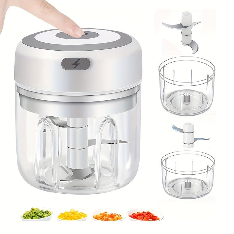 8.45oz Cordless Electric Blender & Food Processor - 30W High-Powered USB-Powered with Lithium Battery, Cordless Operation, Digital Display & Safety Lock, Ergonomic Handle, Dishwasher-Safe Cup - Ideal for Kitchen, Camping, Travel, Baby Food Making -