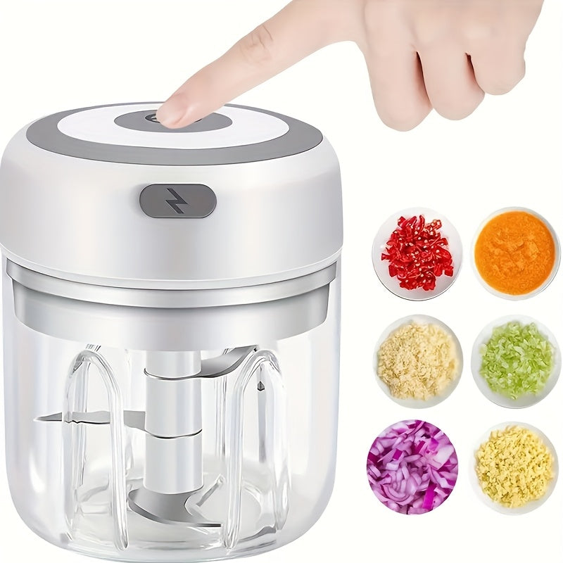 Electric Garlic Crusher, Portable Mini Food Chopper, Vegetable Chopper, Small Food Processor, Suitable for Garlic, Puree, Onion, Herbs, Vegetables, Ginger, Juice Blender, As Well As Kitchen Tomato Dicer Chopper And Ginger Mincer., Garlic Peeler Electric,