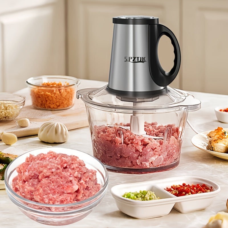 [Food Processor Electric] 2 Bowls + 2 Blades, 101, 45oz/ 3L Food Processor Electric, Stainless Steel & PC Bowls, 3 Speed Meat Grinder, Food Chopper High-Speed Dough Mixer for Vegetables, Meat, Garlic, Fruits, And Nuts, Juicer, Vegetable Chopper