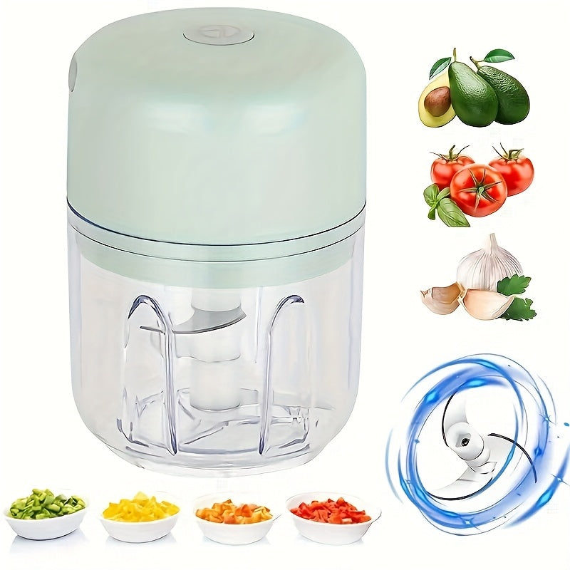 [Automatic Cooking Machine] 1pc, 8.45 Ounce Capacity, Automatic USB Charging Cooking Machine | Kitchen Garlic Puree Machine, Small Multi Scenario Tool, Multiple Colors, Kitchen Supplies