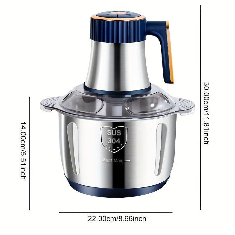Meat Grinder, Vegetable Grinder, Electric Household Noodle Machine, Cooking Machine, One Click Start, 5-blade, Stainless Steel Cup, Multifunctional, Can Mix Garlic Paste, Meat Filling, Complementary Food, Fruit Puree